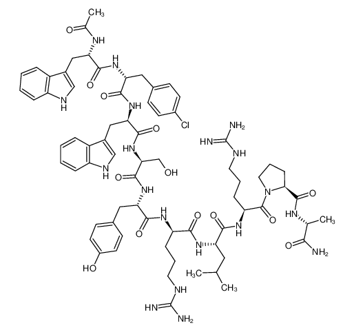 ACETYL-(D-TRP1,4-CHLORO-D-PHE2,D-TRP3,D-ARG6,D-ALA10)-LHRH