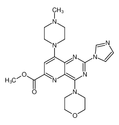 methyl 2-(1H-imidazol-1-yl)-8-(4-methylpiperazin-1-yl)-4-morpholin-4-ylpyrido[3,2-d]pyrimidine-6-carboxylate 1220114-21-5