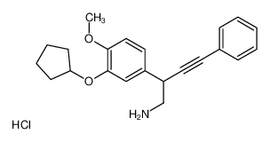 2-(3-cyclopentyloxy-4-methoxyphenyl)-4-phenylbut-3-yn-1-amine,hydrochloride 188009-13-4