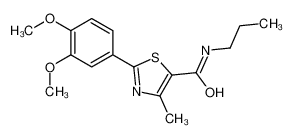 2-(3,4-二甲氧基苯基)-4-甲基-N-丙基-5-噻唑甲酰胺