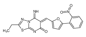 (6Z)-2-ethyl-5-imino-6-[[5-(2-nitrophenyl)furan-2-yl]methylidene]-[1,3,4]thiadiazolo[3,2-a]pyrimidin-7-one