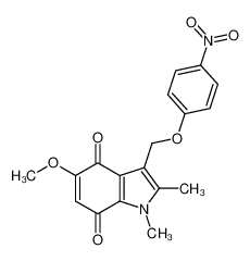 5-methoxy-1,2-dimethyl-3-[(4-nitrophenoxy)methyl]indole-4,7-dione 192820-78-3