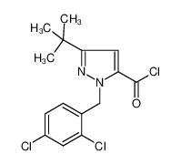 5-tert-butyl-2-[(2,4-dichlorophenyl)methyl]pyrazole-3-carbonyl chloride 306937-15-5