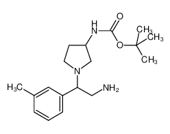 tert-butyl N-[1-[2-amino-1-(3-methylphenyl)ethyl]pyrrolidin-3-yl]carbamate 886365-11-3