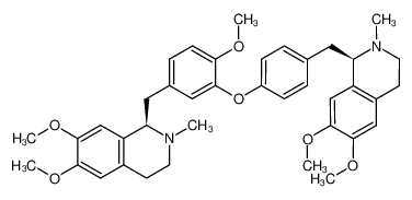 (1R)-1-[[4-[5-[[(1R)-6,7-dimethoxy-2-methyl-3,4-dihydro-1H-isoquinolin-1-yl]methyl]-2-methoxyphenoxy]phenyl]methyl]-6,7-dimethoxy-2-methyl-3,4-dihydro-1H-isoquinoline 2202-17-7