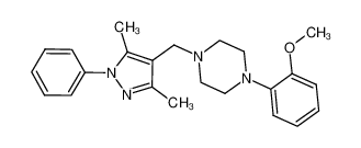 1-((3,5-dimethyl-1-phenyl-1H-pyrazol-4-yl)methyl)-4-(2-methoxyphenyl)piperazine 1245469-24-2