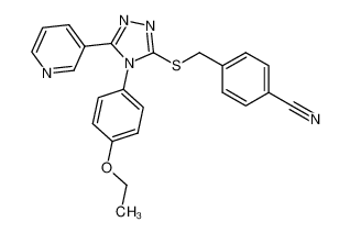 4-(((4-(4-ethoxyphenyl)-5-(pyridin-3-yl)-4H-1,2,4-triazol-3-yl)thio)methyl)benzonitrile 571942-55-7