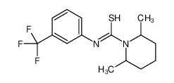 2,6-dimethyl-N-[3-(trifluoromethyl)phenyl]piperidine-1-carbothioamide 31932-09-9