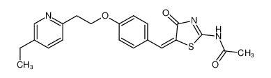 1034515-36-0 spectrum, N-(5-{4-[2-(5-ethyl-pyridin-2-yl)-ethoxy]-benzylidene}-4-oxo-4,5-dihydro-thiazol-2-yl)acetamide