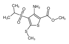 methyl 3-amino-5-methylsulfanyl-4-propan-2-ylsulfonylthiophene-2-carboxylate 175202-07-0