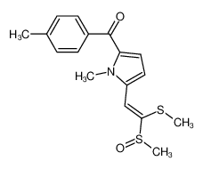 [1-methyl-5-[(E)-2-methylsulfanyl-2-methylsulfinylethenyl]pyrrol-2-yl]-(4-methylphenyl)methanone 85380-92-3