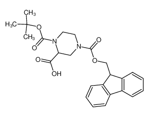 4-(9H-fluoren-9-ylmethoxycarbonyl)-1-[(2-methylpropan-2-yl)oxycarbonyl]piperazine-2-carboxylic acid 218278-58-1