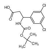 3-(3,5-dichlorophenyl)-3-[(2-methylpropan-2-yl)oxycarbonylamino]propanoic acid 188812-96-6