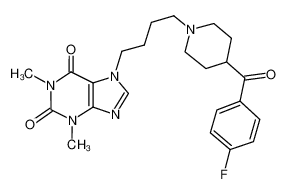 7-[4-[4-(4-fluorobenzoyl)piperidin-1-yl]butyl]-1,3-dimethylpurine-2,6-dione 110390-84-6