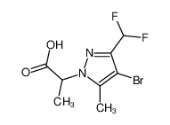 2-[4-Bromo-3-(difluoromethyl)-5-methyl-1H-pyrazol-1-yl]propanoic acid 1005631-80-0