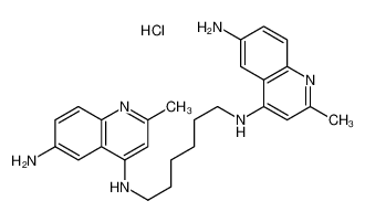 4-N-[6-[(6-amino-2-methylquinolin-4-yl)amino]hexyl]-2-methylquinoline-4,6-diamine,hydrochloride 60463-97-0