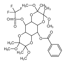 1,6-O-[(1R,2R)-1,2-二甲氧基-1,2-二甲基-1,2-乙二基]-3,4-O-[(1S,2S)-1,2-二甲氧基-1,2-二甲基-1,2-乙二基]-myo-肌醇 5-苯甲酸酯 2-(1,1,1-三氟甲烷磺酸酯)