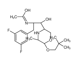 N-{(1S,2S)-3-(3,5-Difluorophenyl)-1-[(3R,5S,6R)-6-(2,2-dimethylpr opoxy)-5-methyl-3-morpholinyl]-1-hydroxy-2-propanyl}acetamide