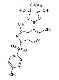 3,5-dimethyl-4-(4,4,5,5-tetramethyl-1,3,2-dioxaborolan-2-yl)-1-tosyl-1H-indazole 1421252-90-5