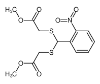 153258-89-0 dimethyl 2,2'-(((2-nitrophenyl)methylene)bis(sulfanediyl))diacetate