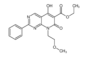 ethyl 5-hydroxy-8-(2-methoxyethyl)-7-oxo-2-phenylpyrido[2,3-d]pyrimidine-6-carboxylate 76360-60-6