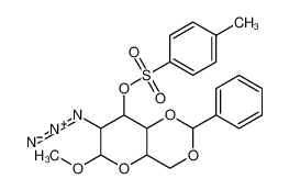 (7-azido-6-methoxy-2-phenyl-4,4a,6,7,8,8a-hexahydropyrano[3,2-d][1,3]dioxin-8-yl) 4-methylbenzenesulfonate 17460-36-5