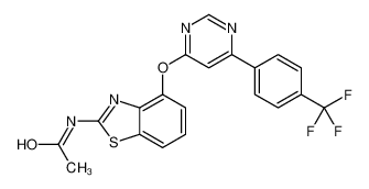 N-[4-[6-[4-(trifluoromethyl)phenyl]pyrimidin-4-yl]oxy-1,3-benzothiazol-2-yl]acetamide 659730-32-2