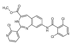 557099-33-9 structure, C22H14Cl3N5O3