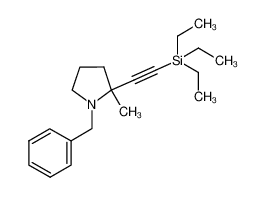 1-benzyl-2-methyl-2-((triethylsilyl)ethynyl)pyrrolidine 1205551-52-5