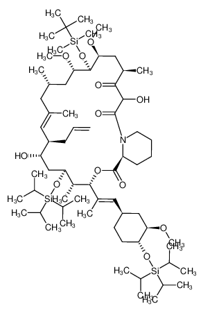 128685-16-5 (9RS,22S)-14-((tert-butyldimethylsilyl)oxy)-9,22-tetrahydro-24,32-bis((triisopropylsilyl)oxy)-FK506