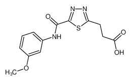 3-(5-{[(3-Methoxyphenyl)amino]carbonyl}-1,3,4-thiadiazol-2-yl)propanoic acid