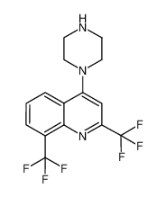 2,8-二(三氟甲基)-4-(哌嗪-1-基)喹啉