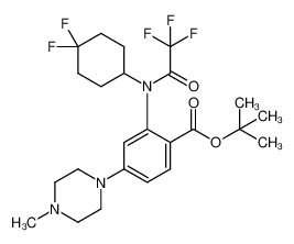 tert-butyl 2-(N-(4,4-difluorocyclohexyl)-2,2,2-trifluoroacetamido)-4-(4-methylpiperazin-1-yl)benzoate