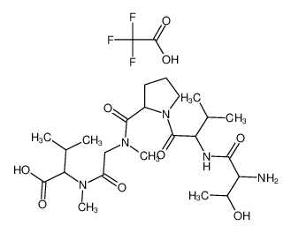 N-methyl-N-(N-methyl-N-threonylvalylprolylglycyl)valine compound with 2,2,2-trifluoroacetic acid (1:1) 5648-68-0