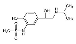 N-[2-hydroxy-5-[1-hydroxy-2-(propan-2-ylamino)ethyl]phenyl]methanesulfonamide 13642-52-9