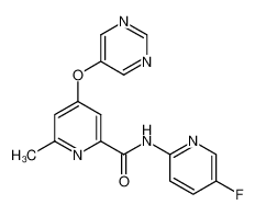 N-(5-fluoropyridin-2-yl)-6-methyl-4-(pyrimidin-5-yloxy)picolinamide 1396337-04-4