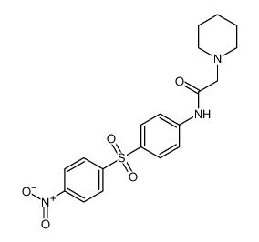 N-[4-(4-nitrophenyl)sulfonylphenyl]-2-piperidin-1-ylacetamide 50385-17-6