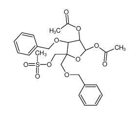 4-(甲基磺酰氧甲基)-1,2-O-二乙酰氧基-3,5-O-二苄基-alpha-D-赤式戊呋喃糖