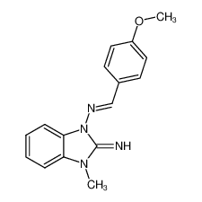 122128-74-9 spectrum, 3-methyl-1-(p-methoxybenzylidene)aminobenzimidazoline-2-imine