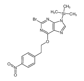 127211-14-7 structure, C16H18BrN5O3Si