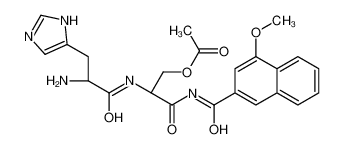 L-Histidyl-O-acetyl-N-(4-methoxy-2-naphthoyl)-L-serinamide 100929-87-1