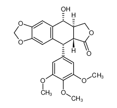 (5R,5AR,8aR,9R)-9-hydroxy-5-(3,4,5-trimethoxyphenyl)-5,8,8a,9-tetrahydrofuro[3',4':6,7]naphtho[2,3-d][1,3]dioxol-6(5aH)-one 4354-76-1