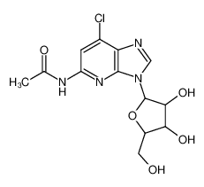 N-[7-chloro-3-[3,4-dihydroxy-5-(hydroxymethyl)oxolan-2-yl]imidazo[4,5-b]pyridin-5-yl]acetamide 56707-82-5