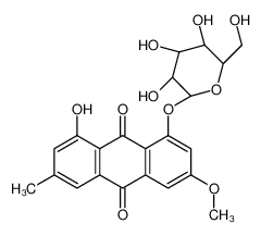 1-hydroxy-6-methoxy-3-methyl-8-[(2S,3R,4S,5S,6R)-3,4,5-trihydroxy-6-(hydroxymethyl)oxan-2-yl]oxyanthracene-9,10-dione 1329-27-7