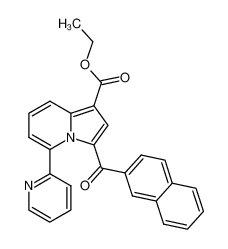 ethyl 3-(2-naphthoyl)-5-(2-pyridyl)indolizine-1-carboxylate 618070-14-7