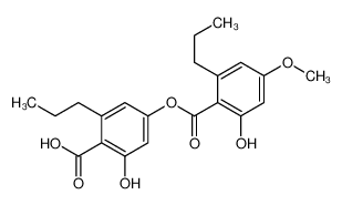 491-62-3 spectrum, 2-hydroxy-4-(2-hydroxy-4-methoxy-6-propylbenzoyl)oxy-6-propylbenzoic acid