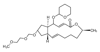 65131-55-7 (1RS,2E,6S,10E,11aS,13S,14aR,)-1,6,7,8,9,11a,12,13,14,14a-decahydro-1-tetrahydropyranyloxy-13-(2-methoxyethoxymethoxy)-6-methyl-4H-cyclopentyl(f)-oxacyclotridecin-4-one