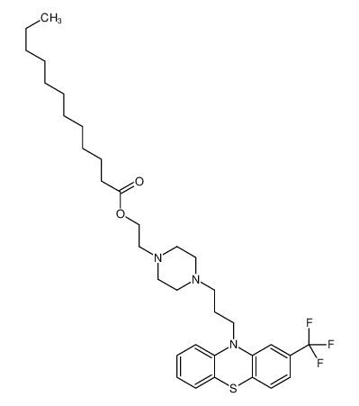 2-[4-[3-[2-(trifluoromethyl)phenothiazin-10-yl]propyl]piperazin-1-yl]ethyl dodecanoate 61555-18-8