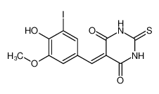 5-[(4-hydroxy-3-iodo-5-methoxyphenyl)methylidene]-2-sulfanylidene-1,3-diazinane-4,6-dione 73681-09-1