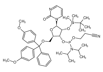 2'-O-T-BUTYLDIMETHYLSILYL-3'-O-[(DIISOPROPYLAMINO)(2-CYANOETHOXY)PHOSPHINO]-5'-O-(4,4'-DIMETHOXYTRITYL)-2(1H)-PYRIMIDINONE-1-β-D-RIBOSIDE 155831-90-6